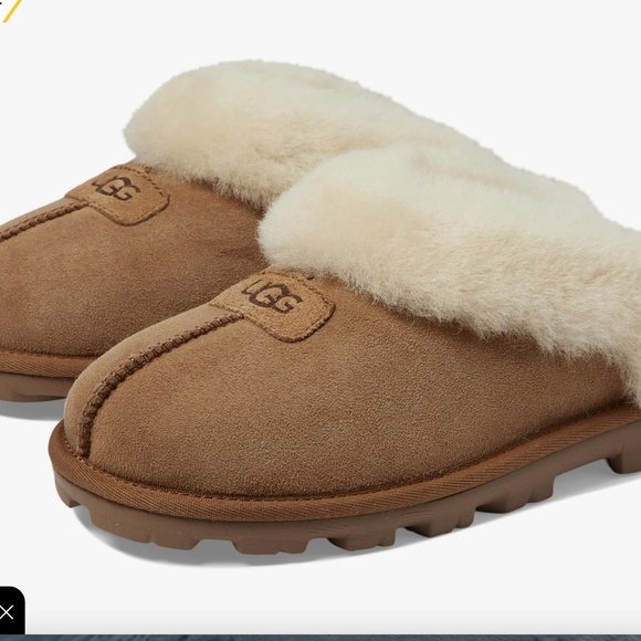 Ugg Coquette suede slippers, Size 10, Chestnut - Picture 1 of 6
